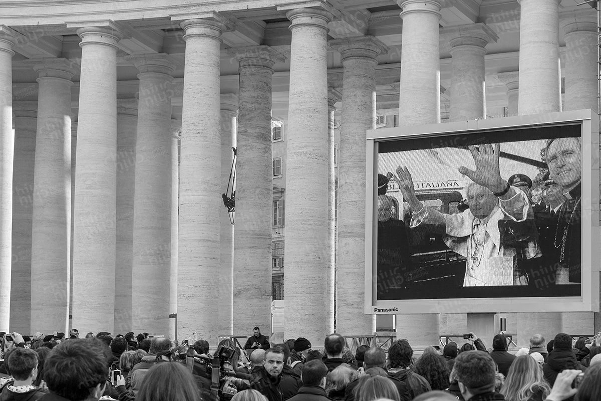 Italy - Vatican City the day of the resignation of Pope Benedict XVI